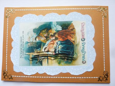 The Nativity Lace Framed Card by Rosina Walker