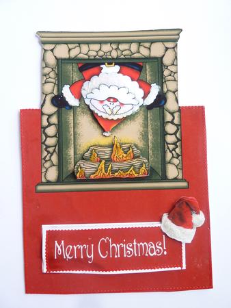 When Santa Got Stuck in the Chimney Over the Edge Decoupage by Rosina Walker