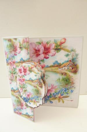 House by the Lake Fold Back Card by Rosina Walker