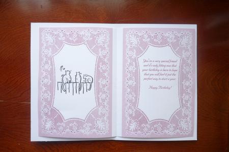 Vintage Rose Lace A5 Insert by Rosina Walker