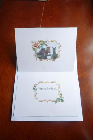 Three Horses at the Fence with Roses Insert by Rosina Walker