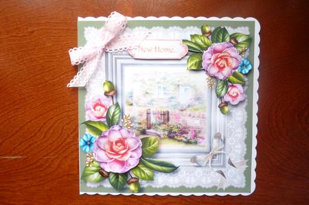 Rose Cottage with Lace and Camellias by Rosina Walker