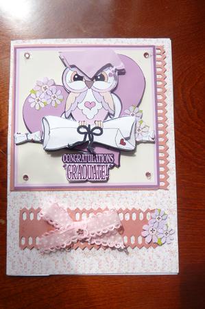 A Pink Graduate Owl by Rosina Walker