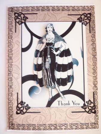 Art Deco Ladies Notecards 1 by Rosina Walker