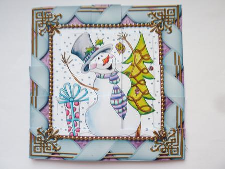 Snowman Presents 5inch Square Bottom Castle Stacker by Rosina Walker