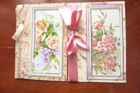 D.l. Three Floral Card Fronts by Rosina Walker
