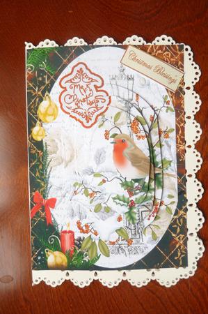 Merry Christmas Robin - Quick Easy Pyramid by Rosina Walker