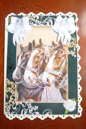 White Bows, White Rose and Horses by Rosina Walker