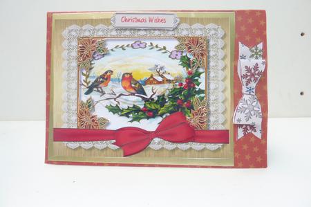 Beautiful Robins in a Winters Scene  by Rosina Walker
