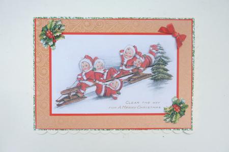 Vintage Christmas Kids Topper & Decoupage by Rosina Walker