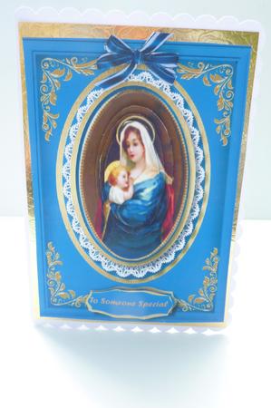 Beautiful Baby Jesus and Mary in a Oval Frame by Rosina Walker
