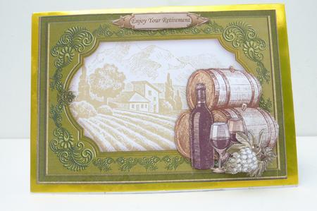 Taste of Provence Birthday Retirement Wine Decoupage by Rosina Walker