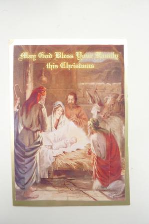 Christmas Nativity Scene Card Front / Topper & Pyramage by Rosina Walker