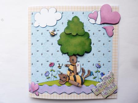 Lovin Life Bears Card Front by Rosina Walker