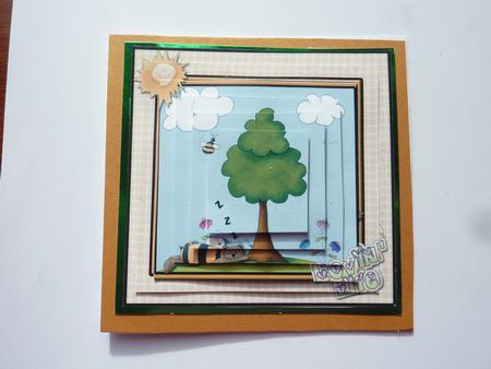Lovin Life Pyramid Card Front by Rosina Walker