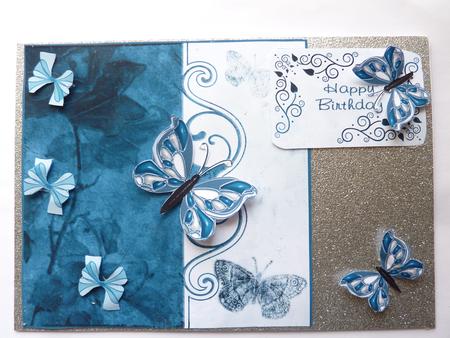 Butterflies & Roses Layered Card by Rosina Walker