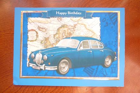 4 Vintage Car Toppers & Sentiments Banners by Rosina Walker