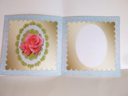 Rose in Oval Frame Insert 3 by Rosina Walker