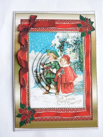 Christmas Framed Girl and Boy by Rosina Walker