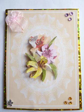 Lilies in a Lace Frame by Rosina Walker