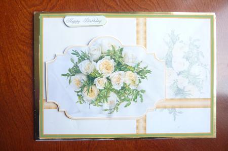 Celebration Roses Card with Topper by Rosina Walker