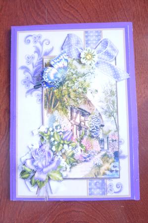 English Cottage in Purple by Rosina Walker
