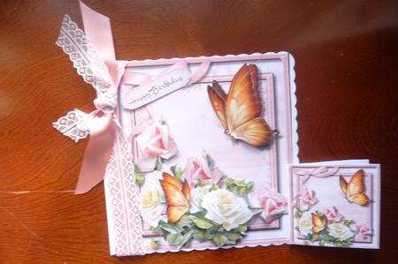 8x8 Mini Kit Beautiful Golden Butterfly's and Roses by Rosina Walker
