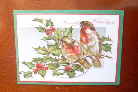 Vintage Christmas Birds Circle Pyramid by Rosina Walker