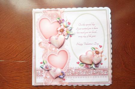 Pink Valentine with Verse by Rosina Walker