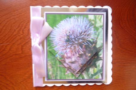 Bee on Scottish Thistle Twisted Pyramid by Rosina Walker