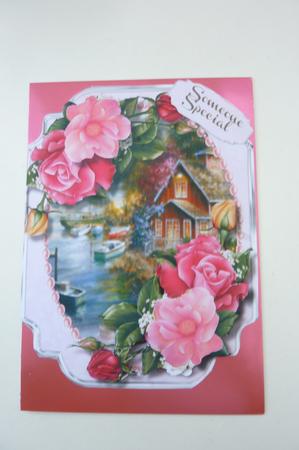 Beautiful Cerise Roses at the Water's Edge by Rosina Walker