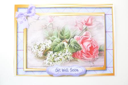 Beautiful Pink Rose and White Lilac  by Rosina Walker