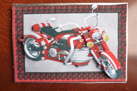 Beautiful Red Motorbike by Rosina Walker