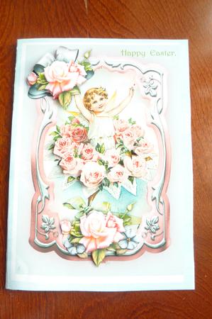 Soft Vintage Girl with Roses by Rosina Walker