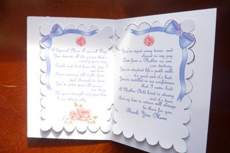 Insert for Mothers Special Day by Rosina Walker