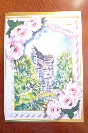 Beautiful Morton Hall with Pink Flowers  by Rosina Walker