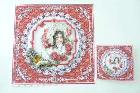 Rose Girl with Butterfly 8x8 Mini Kit 1 by Rosina Walker