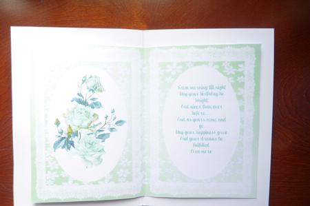 Incert Green Floral, with Verse by Rosina Walker