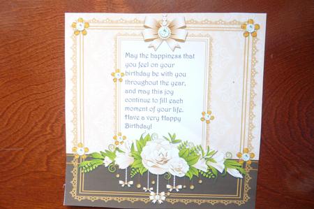 Caramel Kisses Decoupage Card Insert by Rosina Walker
