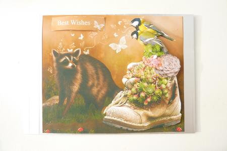 Old Boot Garden Topper with Decoupage by Rosina Walker