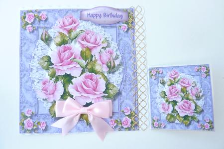 Beautiful Lilac Topper and Roses  by Rosina Walker