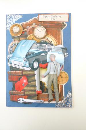 Mechanic O'clock Male Card by Rosina Walker