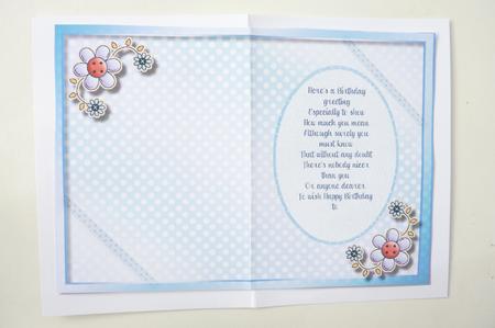 Incert Blue Polka Dot , with Verse  by Rosina Walker