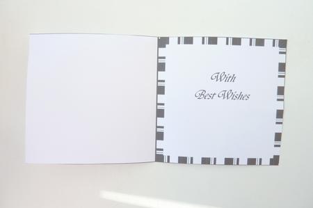 Black and White Best Wishes 3 - 5 Inch Square Insert by Rosina Walker