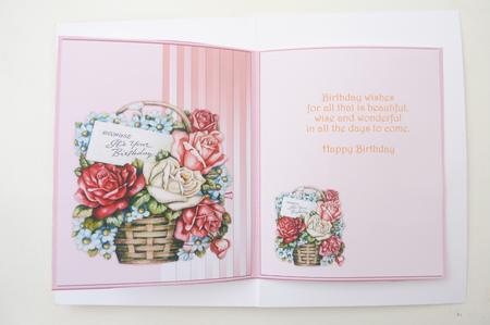 Insert Vintage Roses Basket by Rosina Walker