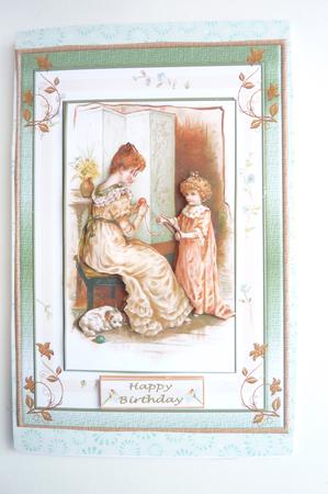 Time Together Decoupage Card Front by Rosina Walker