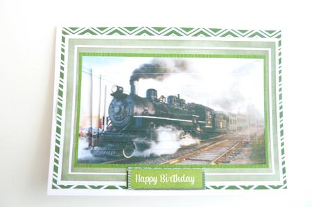 Lovely Steam Train on the Tracks  by Rosina Walker