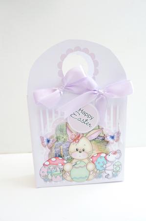 Egg Decorating Pink Large Gift Bag by Rosina Walker
