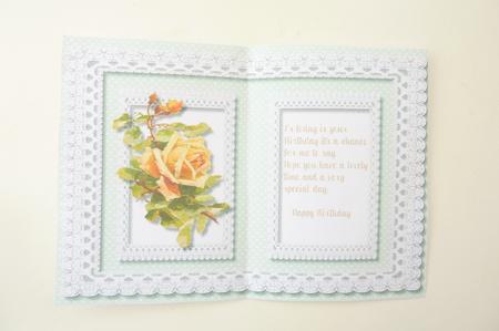 Green Incert with Verse  by Rosina Walker