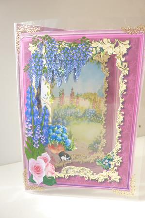 Beautiful Roses,wisteria and Foxgloves by Rosina Walker